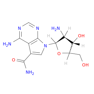 7H-Pyrrolo[2,3-d]pyrimidine-5-carboxamide,4-amino-7-(2-amino-2-deoxy-b-D-arabinofuranosyl)-
