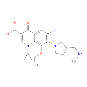 1-cyclopropyl-8-ethoxy-6-fluoro-7-{3-[(methylamino)methyl]pyrrolidin-1-yl}-4-oxo-1,4-dihydroquinoline-3-carboxylic acid
