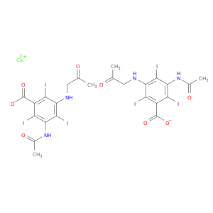 苯甲酸,3-(乙酰氨基)-5-(乙酰甲基氨基)-2,4,6-三碘-,钙盐(2：1)
