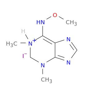 1H-Purinium, 6-(methoxyamino)-1,3-dimethyl-, iodide