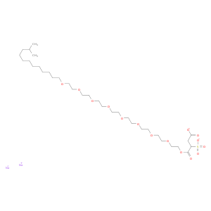 Butanedioic acid, sulfo-,1-[23-(isotridecyloxy)-3,6,9,12,15,18,21-heptaoxatricos-1-yl] ester, disodiumsalt (9CI)