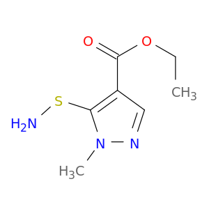 1H-Pyrazole-4-carboxylic acid, 5-(aminothio)-1-methyl-, ethyl ester