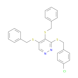 4,5-bis(benzylsulfanyl)-3-[(4-chlorobenzyl)sulfanyl]pyridazine