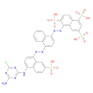 5-[2-[4-[4-[4-[(4-氨基-6-氯-1,3,5-三唑-1-三嗪-2-基)氨基]-7-磺酰-1-萘基]二亚苯基]-1-萘基]二亚苯基]-1,3,6-萘四硫酸
