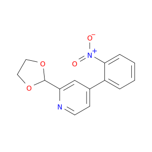 Pyridine, 2-(1,3-dioxolan-2-yl)-4-(2-nitrophenyl)-