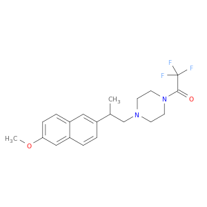 Ethanone,2,2,2-trifluoro-1-[4-[2-(6-methoxy-2-naphthalenyl)propyl]-1-piperazinyl]-
