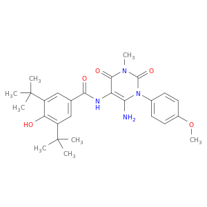 Benzamide,N-[6-amino-1,2,3,4-tetrahydro-1-(4-methoxyphenyl)-3-methyl-2,4-dioxo-5-pyrimidinyl]-3,5-bis(1,1-dimethylethyl)-4-hydroxy-