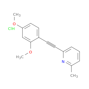 Pyridine, 2-[(2,4-dimethoxyphenyl)ethynyl]-6-methyl-, hydrochloride