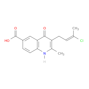 6-quinolinecarboxylic acid, 3-[(2z)-3-chloro-2-buten-1-yl]-1,4-dihydro-2-methyl-4-oxo-