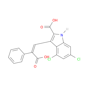 3-[(1E)-2-羧基-2-苯乙烯基]-4,6-二氯-1H-吲哚-2-羧酸