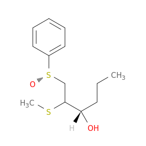 3-Hexanol, 2-(methylthio)-1-[(S)-phenylsulfinyl]-, (3S)-