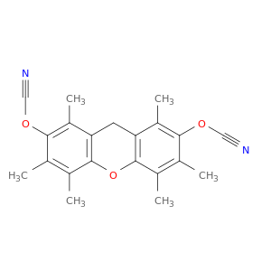 Cyanic acid, 1,3,4,5,6,8-hexamethyl-9H-xanthene-2,7-diyl ester