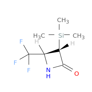 2-Azetidinone, 4-(trifluoromethyl)-3-(trimethylsilyl)-, trans-