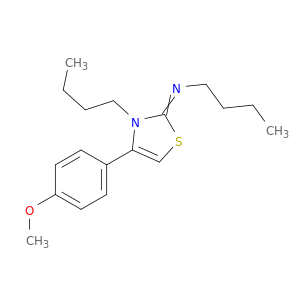 1-Butanamine, N-[3-butyl-4-(4-methoxyphenyl)-2(3H)-thiazolylidene]-