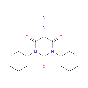 2,4,6(1H,3H,5H)-Pyrimidinetrione, 1,3-dicyclohexyl-5-diazo-