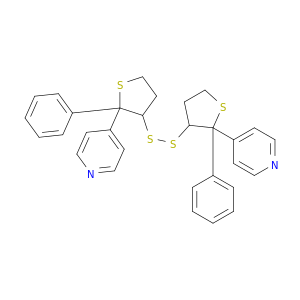 Pyridine, 4,4'-[dithiobis(tetrahydro-2-phenyl-3,2-thiophenediyl)]bis-