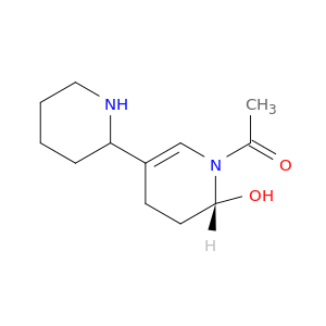 Pyridine, 1-acetyl-1,2,3,4-tetrahydrohydroxy-5-(2-piperidinyl)-, (R)-