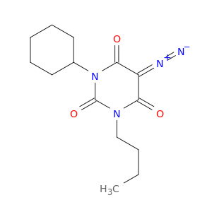 2,4,6(1H,3H,5H)-Pyrimidinetrione, 1-butyl-3-cyclohexyl-5-diazo-
