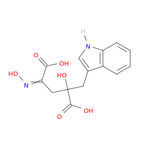 Pentanedioic acid, 2-hydroxy-4-(hydroxyimino)-2-(1H-indol-3-ylmethyl)-