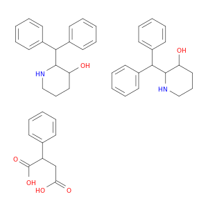 2-phenylbutanedioic acid- 2-(diphenylmethyl)piperidin-3-ol(1:2)