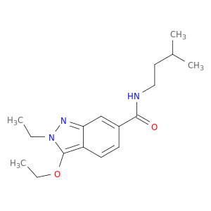 2H-Indazole-6-carboxamide, 3-ethoxy-2-ethyl-N-(3-methylbutyl)-