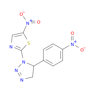 1H-1,2,3-Triazole, 4,5-dihydro-5-(4-nitrophenyl)-1-(5-nitro-2-thiazolyl)-