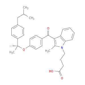 1H-Indole-1-butanoicacid, 2-methyl-3-[4-[(1S)-1-[4-(2-methylpropyl)phenyl]ethoxy]benzoyl]-
