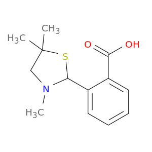 Benzoic acid, 2-(3,5,5-trimethyl-2-thiazolidinyl)-