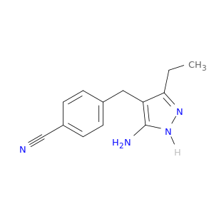 4-[(5-氨基-3-乙基-1H-吡唑-4-基)甲基]苄腈