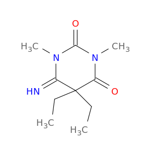 2,4(1H,3H)-Pyrimidinedione, 5,5-diethyldihydro-6-imino-1,3-dimethyl-