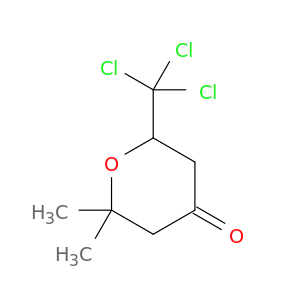 4H-Pyran-4-one,tetrahydro-2,2-dimethyl-6-(trichloromethyl)-