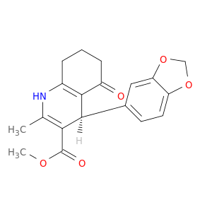 3-Quinolinecarboxylicacid, 4-(1,3-benzodioxol-5-yl)-1,4,5,6,7,8-hexahydro-2-methyl-5-oxo-, methylester, (R)- (9CI)