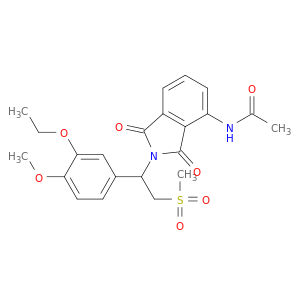 N-[2-[1-(3-乙氧基-4-甲氧基苯基)-2-(甲基磺酰基)乙基]-2,3-二氢-1,3-二氧代-1H-异吲哚-4-基]乙酰胺