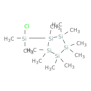Cyclopentasilane, (chlorodimethylsilyl)nonamethyl-