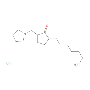Cyclopentanone,2-heptylidene-5-(1-pyrrolidinylmethyl)-, hydrochloride, (E)- (9CI)