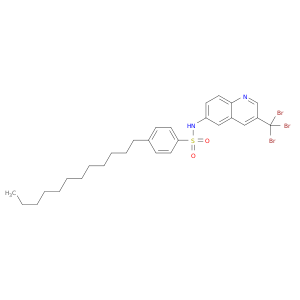 Benzenesulfonamide, 4-dodecyl-N-[3-(tribromomethyl)-6-quinolinyl]-