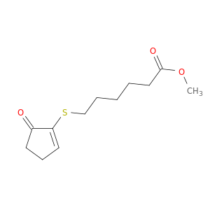 Hexanoic acid, 6-[(5-oxo-1-cyclopenten-1-yl)thio]-, methyl ester