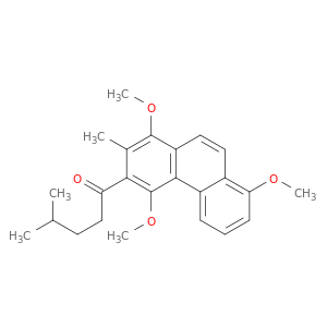 1-Pentanone, 4-methyl-1-(1,4,8-trimethoxy-2-methyl-3-phenanthrenyl)-