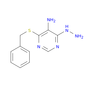 4-(benzylsulfanyl)-6-hydrazinylpyrimidin-5-amine