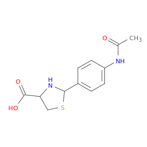 4-Thiazolidinecarboxylicacid, 2-[4-(acetylamino)phenyl]-