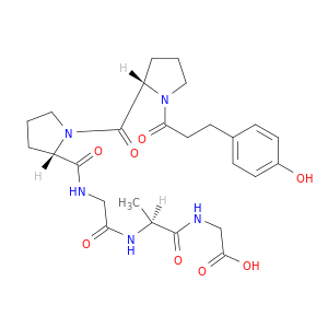 Glycine,N-[N-[N-[1-[1-[3-(4-hydroxyphenyl)-1-oxopropyl]-L-prolyl]-L-prolyl]glycyl]-L-alanyl]-(9CI)