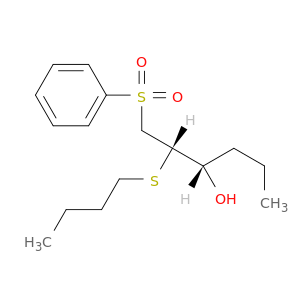 3-Hexanol, 2-(butylthio)-1-(phenylsulfonyl)-, (2S,3S)-