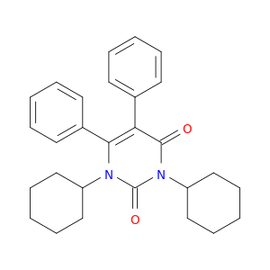 2,4(1H,3H)-Pyrimidinedione, 1,3-dicyclohexyl-5,6-diphenyl-