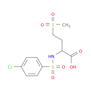 2-(4-Chlorophenylsulfonamido)-4-(methylsulfonyl)butanoic acid