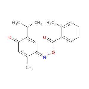 2-甲基-5-(1-甲基乙基)-2,5-环己二烯-1,4-二酮 1-[O-(2-甲基苯甲酰)肟]