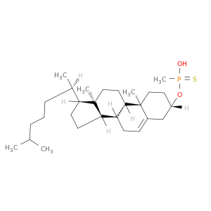 Cholest-5-en-3-ol (3b)-, O-methyl hydrogenphosphorothioate (9CI)