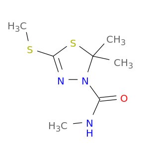 1,3,4-Thiadiazole-3(2H)-carboxamide, N,2,2-trimethyl-5-(methylthio)-