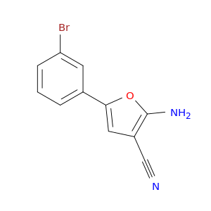 2-氨基-5-(3-溴苯基)呋喃-3-甲腈