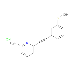 Pyridine, 2-methyl-6-[[3-(methylthio)phenyl]ethynyl]-, hydrochloride
