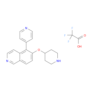 Isoquinoline, 6-(4-piperidinyloxy)-5-(4-pyridinyl)-, 2,2,2-trifluoroacetate(1:1)